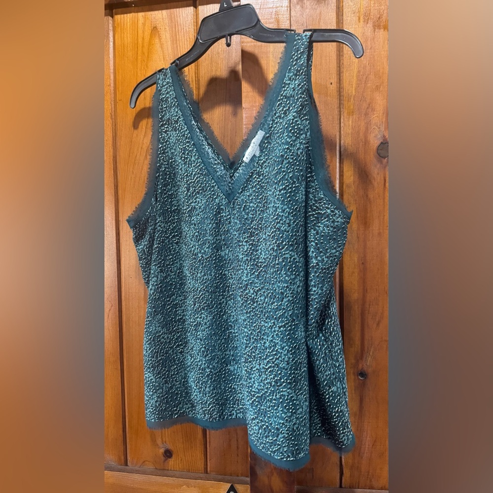 Chelsea28 Textured Teal Tank Top